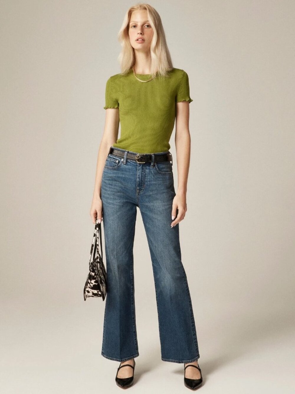 NWT- JCREW Charley Kickout cropped jean OBO
